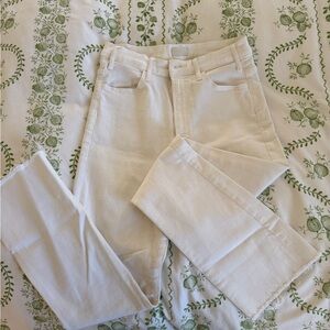 MOTHER Women's High Rise Cream Jeans